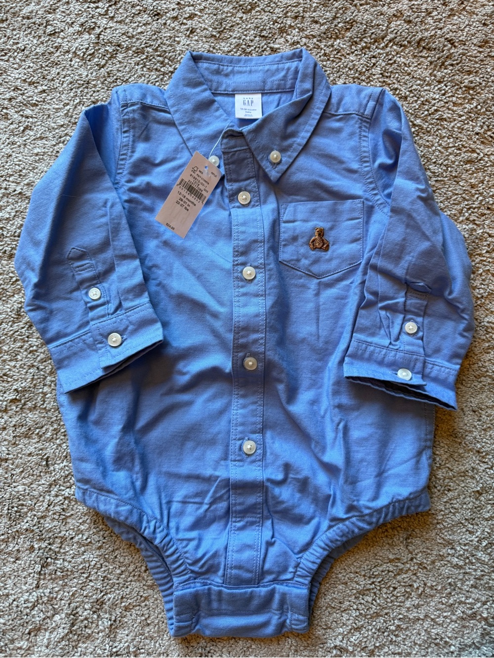 Gap Baby Oxford Button-Up Bodysuit Infant and Toddler Boys